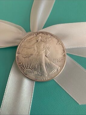 1991 American Silver Eagle Coin - Silver 925